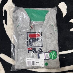 Fila Gray and Green Track Jacket XXL